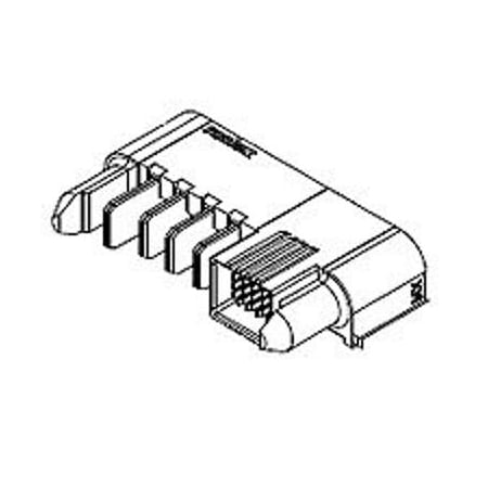 Molex Board Connector, 29 Contact(S), 5 Row(S), Male, Right Angle, 0.079 Inch Pitch, Solder Terminal, 464373101